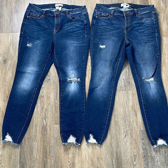 Lane Bryant Denim - Lane Bryant mid rise skinny jeans signature fit size 14 bundle